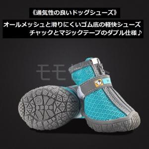 【ロングセラー商品再入荷！8/20】オールメッシュと滑りにくいゴム底の軽快シューズ★チャックとマジックテープのダブル仕様♪汚れケガ防止足裏保護小型犬用靴