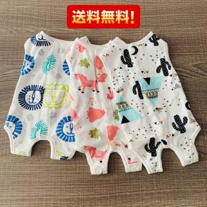 【ロングセラー商品再入荷！10/30】楽しい絵柄の薄手術後服★使いやすい背中開き♪小中型犬用猫兼用ロンパースつなぎカバーオール傷舐め防止手術痕保護介護用品