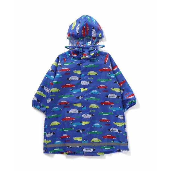 レインコート　BREEZE J163016　ブルー　オフホワイト