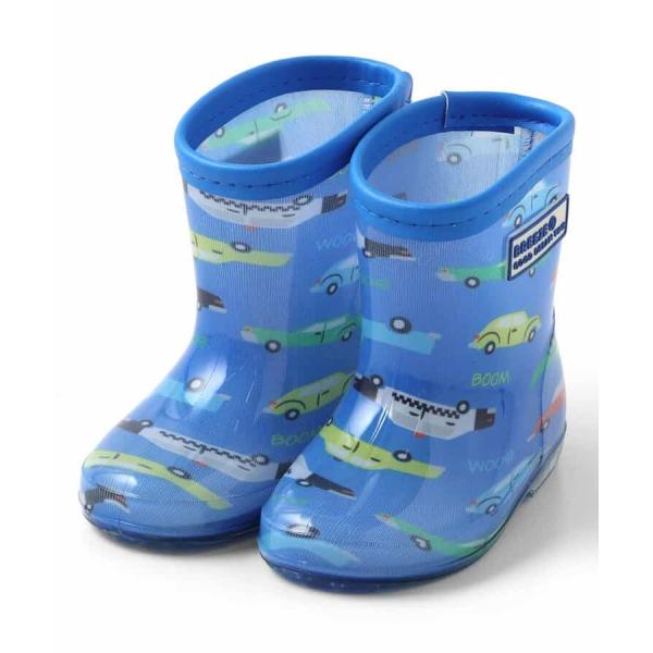 レインシューズ　BREEZE J164016　ブルー　オフホワイト