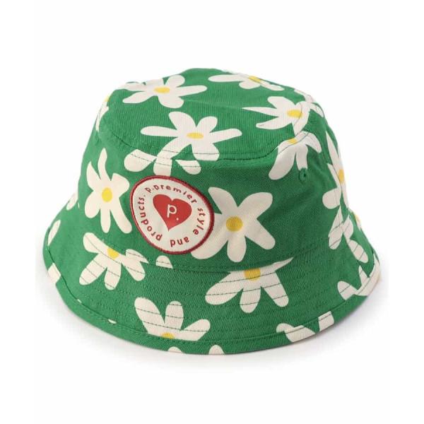 p.premier　総柄ツイルハット　グリーン　50cm