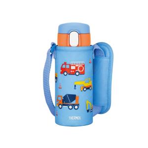 サーモス 水筒 真空断熱ストローボトル 410ml ブルー 子供用 通園通学 保冷専用 FJV-400F BL