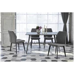 ダイニングチェア 2脚セット ファブリック 合成皮革 スチール脚