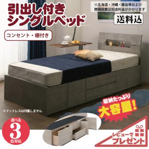 ニトリ（NITORI） 大容量の深引出が便利な機能的ベッド(RS-01深引 GY