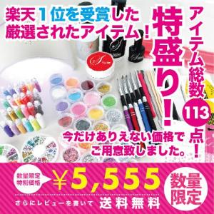 ジェルネイル LED ライト5W（人感センサー）SHANTIシャンティプレミアム113点セット 送料無料 2個選べるカラージェル｜moncheri-nail