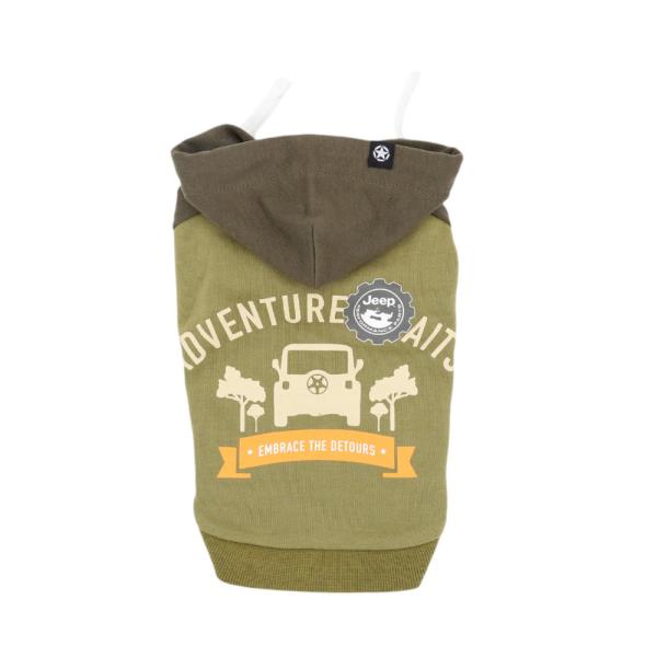 JEEP Adventureパーカー カーキ 小型犬|ジープ公式 犬 アウトドア お散歩