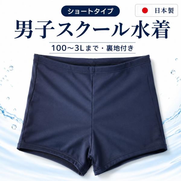 スクール水着 子供男子 キッズ 学校用 ジュニア 中学生 小学生 大きいサイズ トランクス型 ショー...