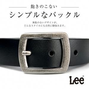 Lee レザーナローベルト 本革 ギャリソンバ...の詳細画像5