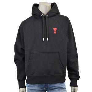 AMI アミ アレクサンドロ マテュッシ AMI DE COEUR 刺繍 LOGO HOODIE/パーカー/ブラック/USW204.747  009｜mondorobe