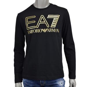 EA7 EMPORIO ARMANI Logo Series 長袖Tシャツ /ビッグ ロゴ ロンT/ブラック 6RPT04 PJFFZ 0208｜mondorobe