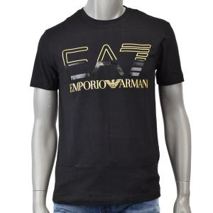 EA7 エンポリオ・アルマーニ ビッグ ロゴ Tシャツ/ブラック/3RPT07 PJLBZ 0208｜mondorobe