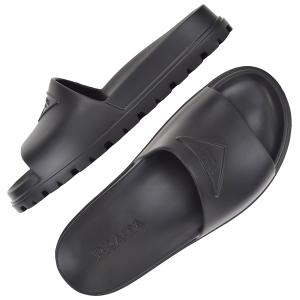 PRADA プラダ SOFT RUBBER SLIDES/エンボス ロゴ スライド サンダル/ブラック/2X3085 3LKV F0002｜mondorobe