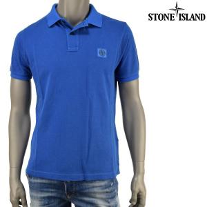 STONE ISLAND ストーンアイランド ロゴパッチ ポロシャツ/ブルー/ 681522S67  V0022｜mondorobe