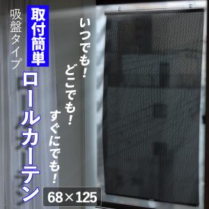ロールスクリーン 吸盤 スライド式 ロールカーテン 遮光 遮熱 取付簡単 シースルー 目隠し 日よけ サンシェード
