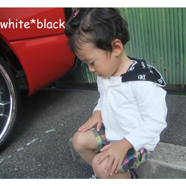 子供服トップス風を通さないジャージ素材スカルパーカー(80cm 90cm 95cm　100cm)メー...