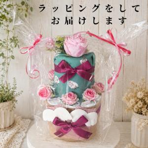 おむつケーキ 女の子 出産祝い ローズ エレガ...の詳細画像5