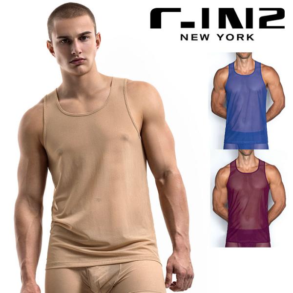 タンクトップ メンズ シースルー メッシュ C-IN2 SHEER RELAXED TANK TOP...