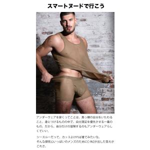 タンクトップ メンズ シースルー メッシュ C...の詳細画像1