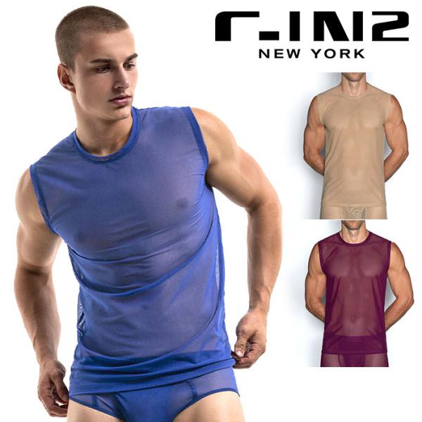 タンクトップ メンズ シースルー メッシュ C-IN2 SHEER RELAXED TANK TOP...