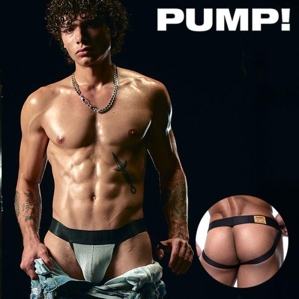 ジョックストラップ メンズ ケツ割れ ケツワレ サポーター PUMP UNDERWEAR BLEAC...