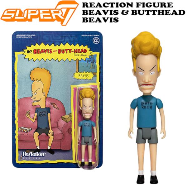 SUPER 7 REACTION FIGURE BEAVIS AND BUTT-HEAD 【ビーバス...