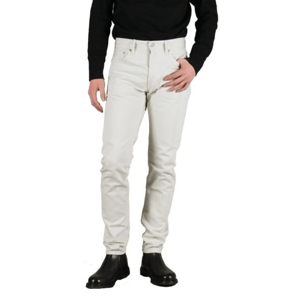 桃太郎ジーンズ ジーンズ デニム アイボリーデニム テーパード 日本製 岡山 ジッパーフライ ワンウ...