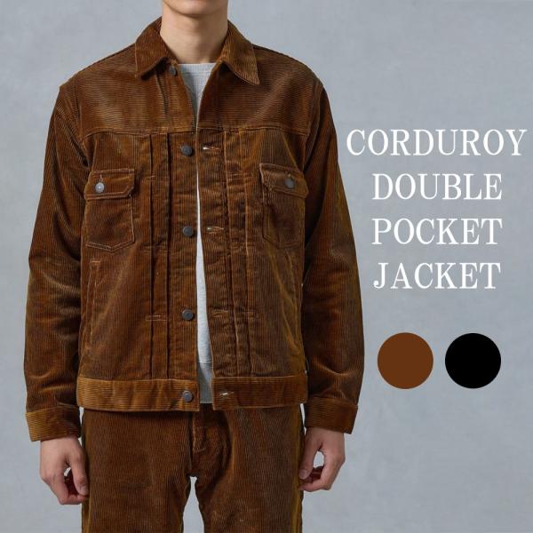 桃太郎ジーンズ ジャケット アウター コーデュロイ ダブル ポケット 秋 冬 MXOT1100