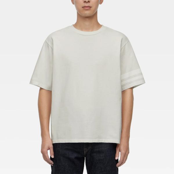 桃太郎ジーンズ 半袖 Tシャツ ヘビーオンス 二本線 プリント コットン 日本製 MXTS1035