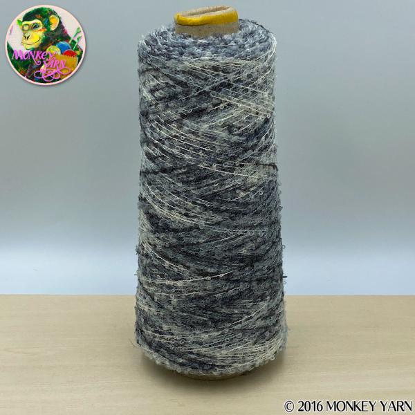 カルモアS140絣 528(毛混のブークレを絣染めした糸) 約100グラム