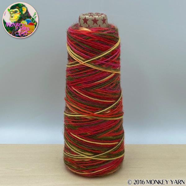 ウールロービング絣 09-6(絣染めしたウールロービング) 約100グラム