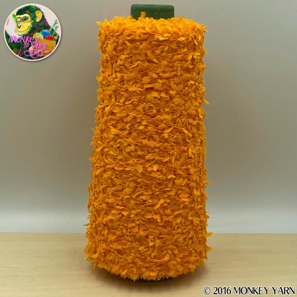 ナイロンスラリットモールS 116 オレンジ(ヒラヒラが可愛いカットモール) 約100グラム