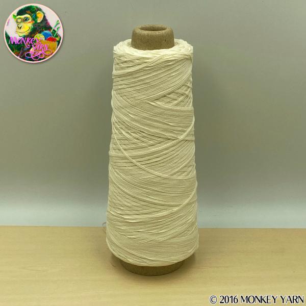 TZM3003E シロ(綿麻のスピンテープ糸) 約100グラム