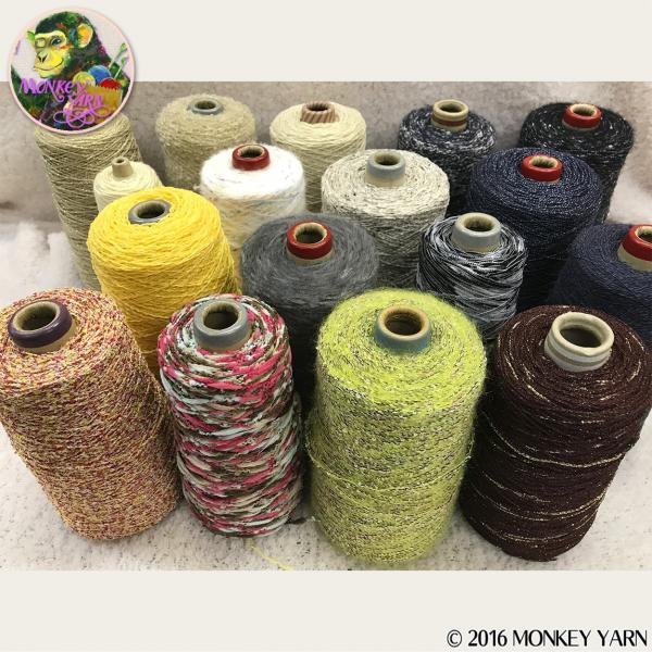 糸詰合せ 004(染糸コーン詰合せ) 約3800グラム