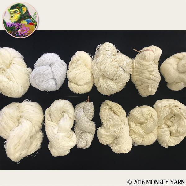 糸詰合せ 007(12種の生成カセ詰合せ) 約2900グラム　