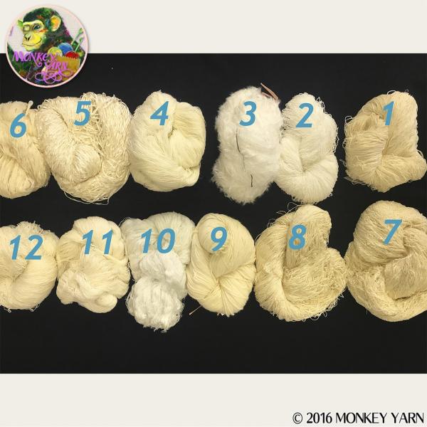 糸詰合せ 008(12種の生成カセ詰合せ) 約2900グラム