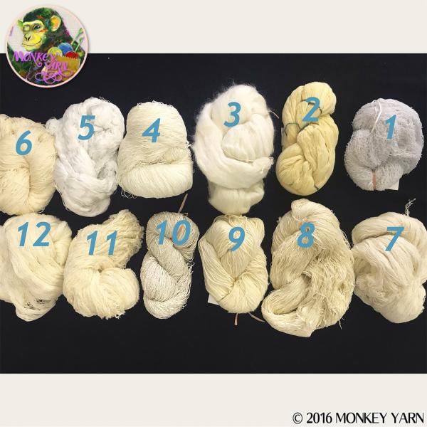 糸詰合せ 009(12種の生成カセ詰合せ) 約2900グラム