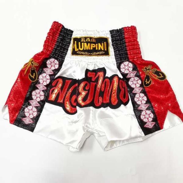 新品 サテン 24 LUMPINI ルンピニ ボクシングパンツ S/M/L/XL 選択 白家紋   ...