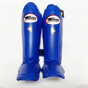 正規 TWINS ツインズ レッグガード 青 選択/ボクシング/ムエタイ/レガース/本革製