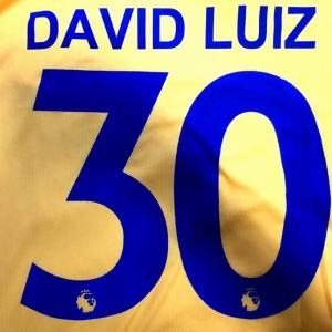 大人用 A036 チェルシー DAVID LUIZ*30 ダビド ルイス  黄色 19 ゲームシャツ パンツ付 ユニフォーム｜monko-shop