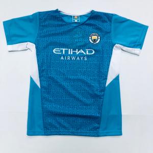 子供用 K068 マンチェスターシティ 水色 19 ゲームシャツ パンツ付