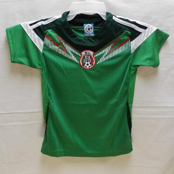 子供用 K054 メキシコHOME 緑 14 ゲームシャツ パンツ付 ジュニア ユニフォーム