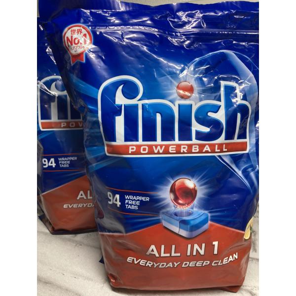 （2セット）finish フィニッシュ パワーボール オールインワンタブレット 94個　食洗機用洗剤...