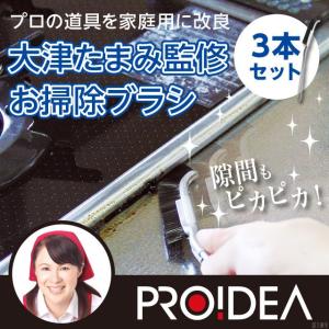 PROIDEA プロイデア 大津式 お掃除ブラシ J 3本組 隙間掃除 アイデア雑貨 サッシレール