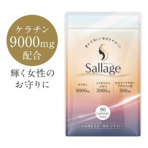 ケラチン サプリ サプリメント 9000mg ビオチン 1200μg 女性 エクオール ヘアケア 栄養機能食品 ノコギリヤシ 3060mg 大豆イソフラボン