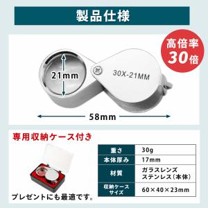 虫眼鏡 折りたたみ ルーペ 30倍 20倍 高...の詳細画像4