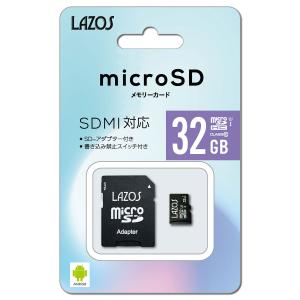 マイクロSD 32GB MicroSD  おすすめ  送料無料 ゆうパケット発送 代引き不可 Lazos MicroSDHCカード 32GB class10 L-32MSD10-U1｜mono-pocket