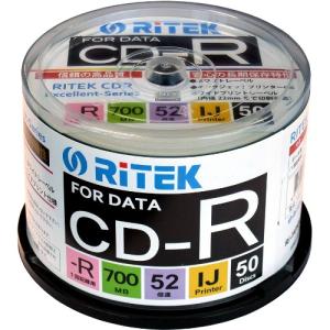 CD-R 50枚 おすすめ  RiTEK CD-R 700MB 52倍速対応 50枚 スピンドル CD-R700EXWP.50RT C｜mono-pocket