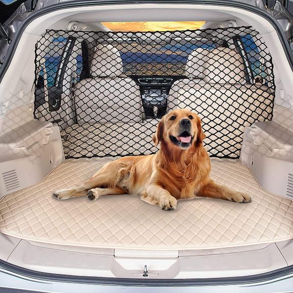 ペット用ドライブシート トランクマット 犬 ペット シートカバー ペットシート 分離ネット、安全バリ...