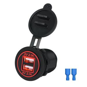 増設ソケット 車 シガーソケット ２連 ３連 デュアルUSB充電器、シガレットライター、電源コンセント、防水、高速、ボート用｜mono-prox-store