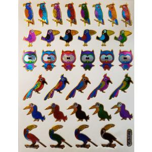 きらきらシール　カラス　鳥　311